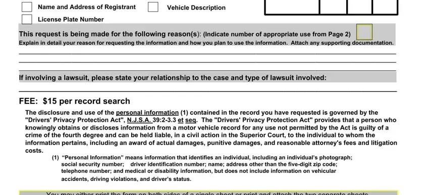 Stage # 2 in filling in do 11a form nj