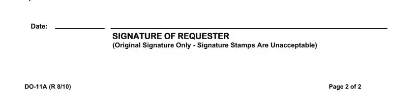 Writing section 4 of do 11a form nj