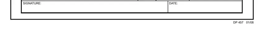 SIGNATURE, DATE, and DATE inside MH