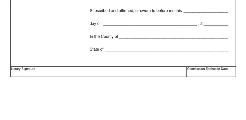 Writing segment 2 in declaration of non ownership form