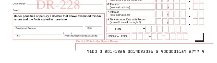 Part no. 2 for completing florida dr documentary stamp tax