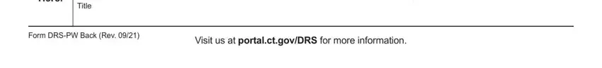 Form DRSPW Back Rev, Visit us at portalctgovDRS for, and Title inside Form Drs Pw