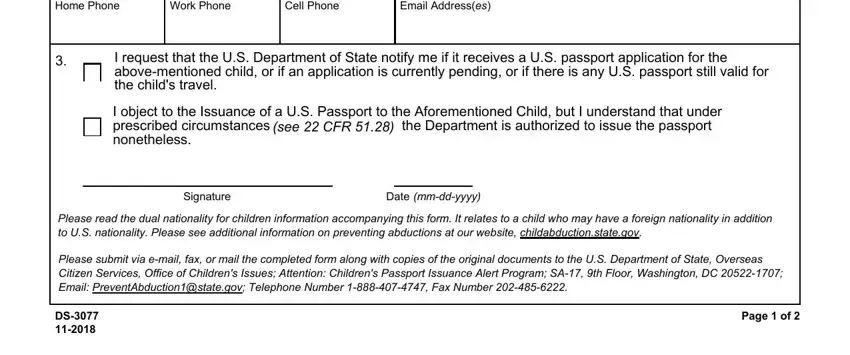 I object to the Issuance of a US, Signature, and Email Addresses in yyyy