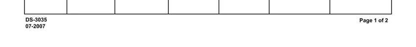 Form Ds 3035 completion process clarified (part 3)