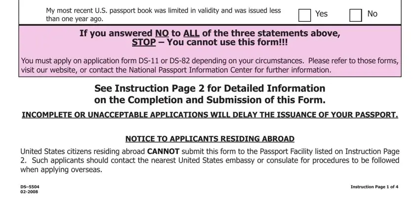 Step number 2 of filling in fillable form 5504