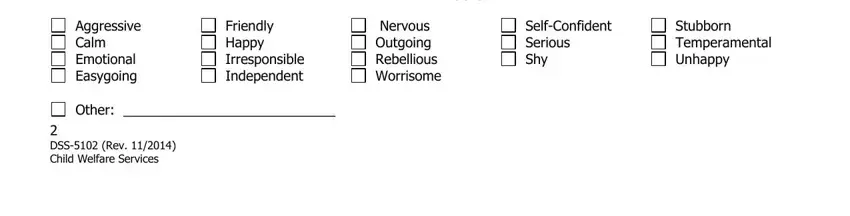 Filling in segment 5 in form dss 5102