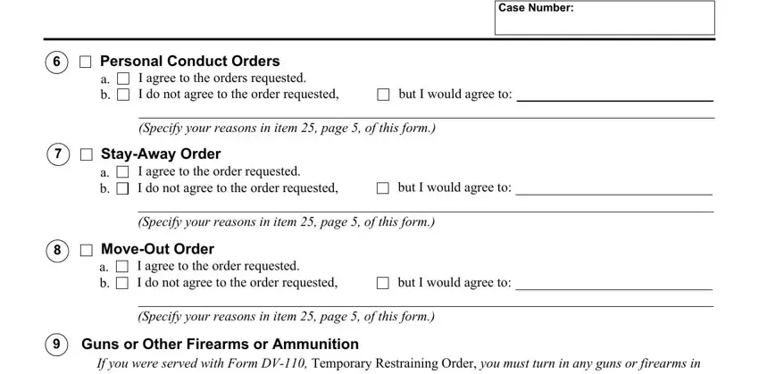 Filling in section 3 in form dv 120 info