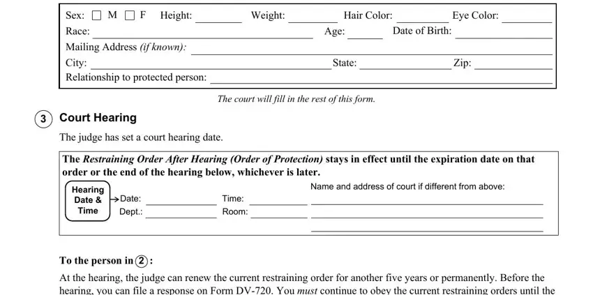 Step number 2 of filling out dv renew online