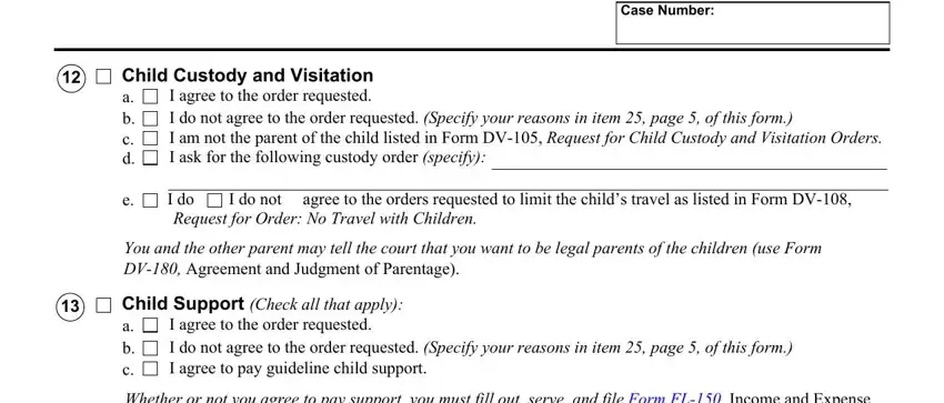 Guidelines on how to complete form dv 120 info step 5