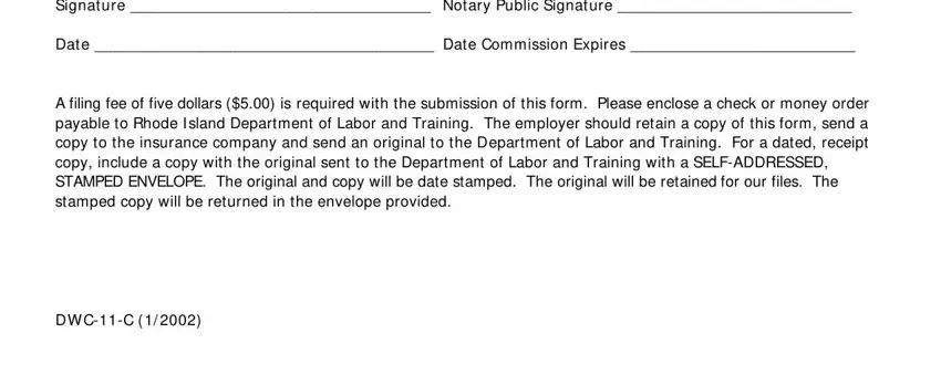 Step number 2 in submitting 2001