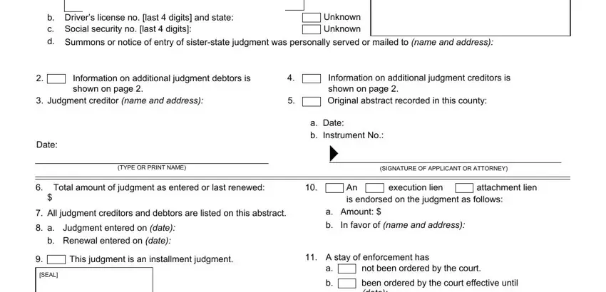 Filling in part 2 in Form Ej 001