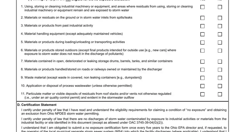 Completing segment 3 of Form Epa 4239