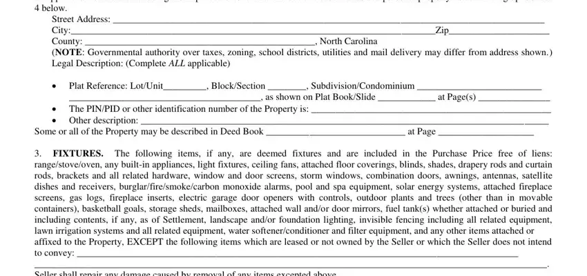Some or all of the Property may be, Street Address  CityZip County, and Plat Reference LotUnit inside Exclusive Right to Sell Listing Agreement Form