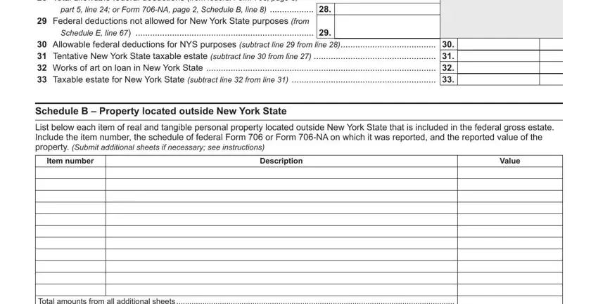 A way to complete 706 form tax fillable part 5