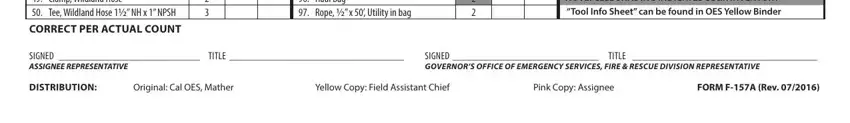Part # 3 in filling out fire apparatus inventory checklist pdf