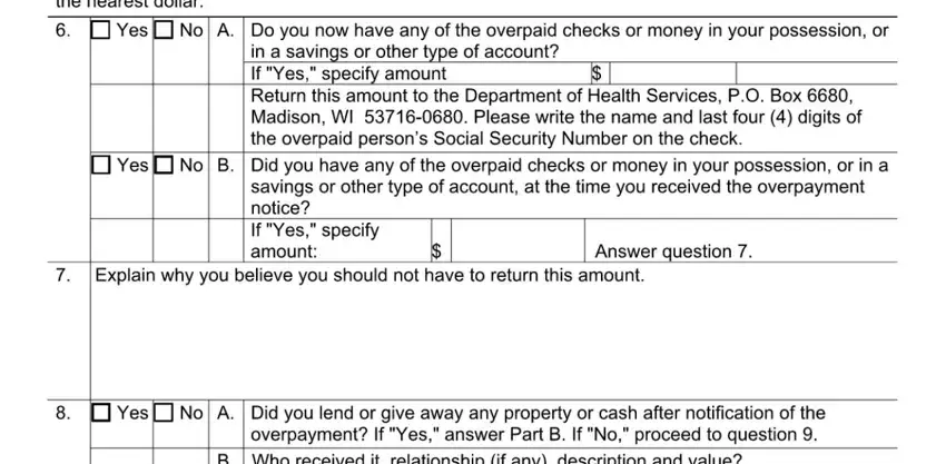 Writing section 3 of Form F 22539
