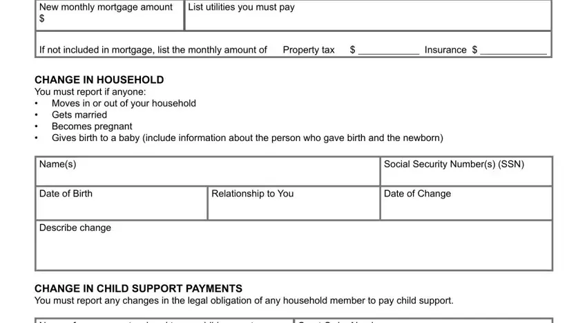Filling out segment 5 of Form F 16006
