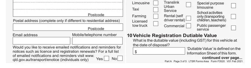 Stage no. 4 of submitting change of ownership car qld