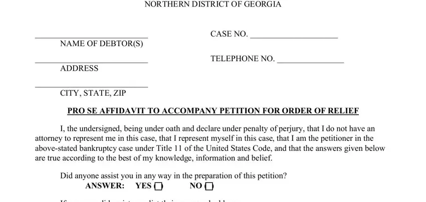 The best way to complete georgia f61 form accompany relief part 1