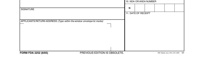 how to fill form 2252 completion process shown (portion 3)
