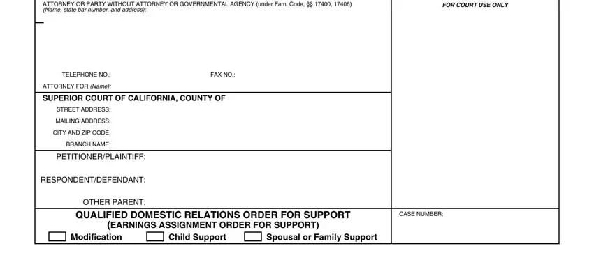 california fl460 form writing process explained (step 1)
