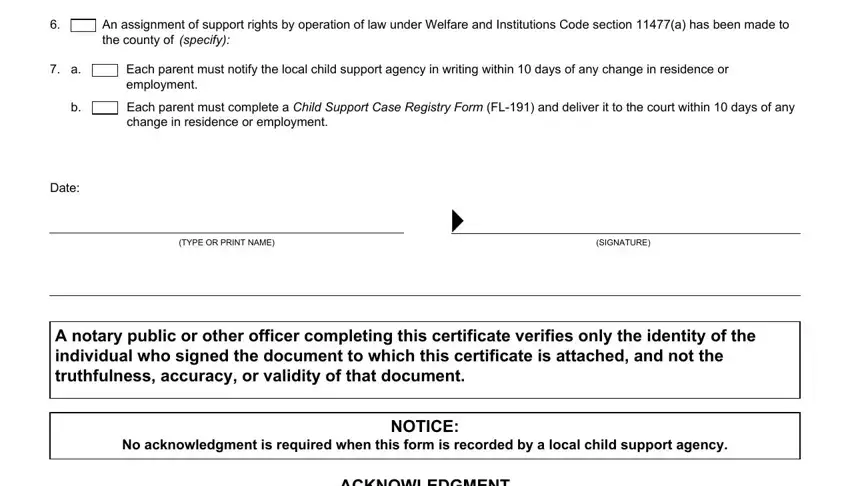 The right way to complete notice payment support step 4