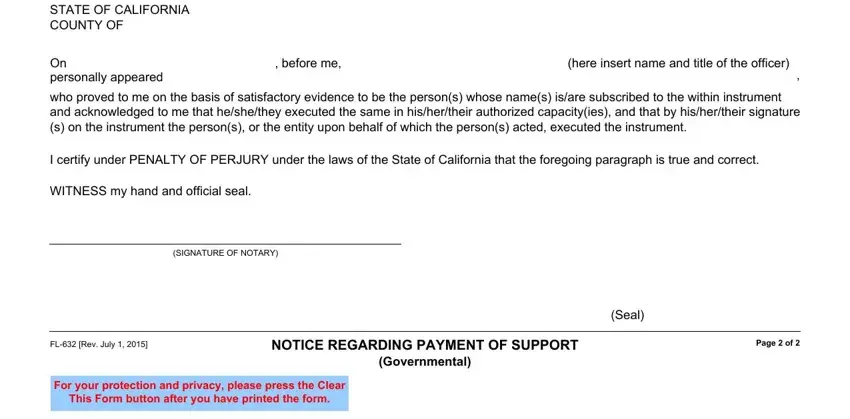 FL Rev July, Seal, and who proved to me on the basis of in notice payment support
