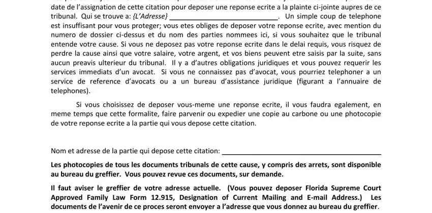 broward county summons form writing process detailed (step 5)