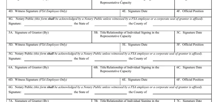 F Official Position, the State of, and C Signature Date in fsa 211 instructions