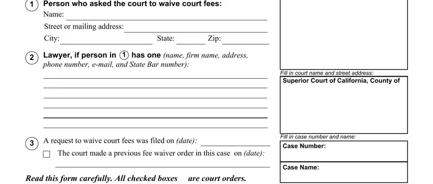 Stage # 1 in submitting your order fw