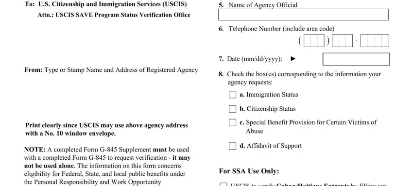 The best way to fill out Form G 845 Supplement portion 1