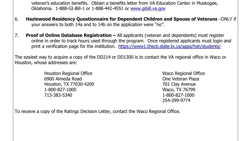 Writing section 3 of he hazelwood exemption form