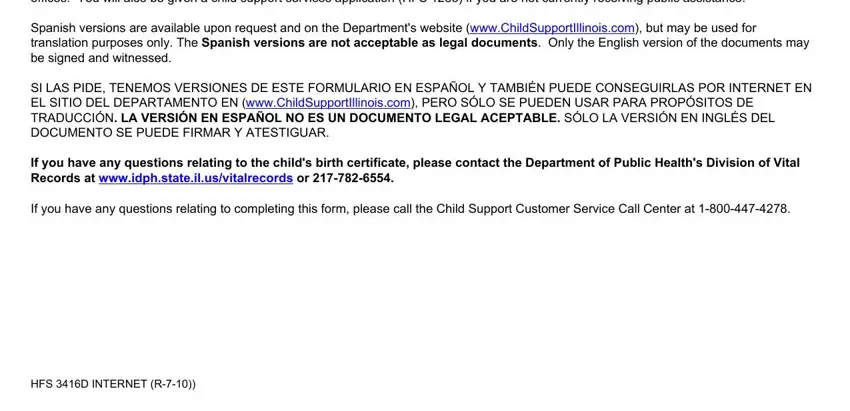 HFS D INTERNET R, HFS D INTERNET R, and NOTE Forms that contain errors of Form Hfs 3416D