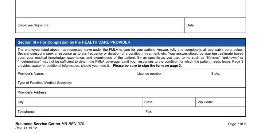 Part # 2 in filling out hr ben 070