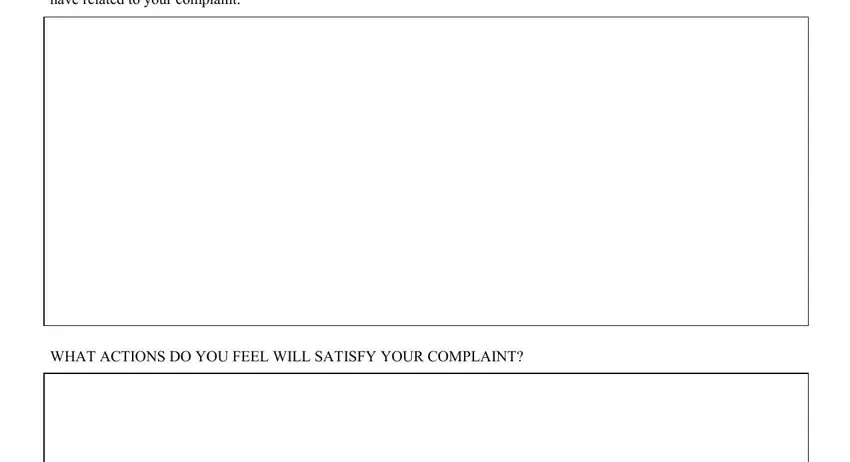 WHAT ACTIONS DO YOU FEEL WILL, Note You may complete the form, and DESCRIBE THE NATURE OF YOUR inside florida affidavit