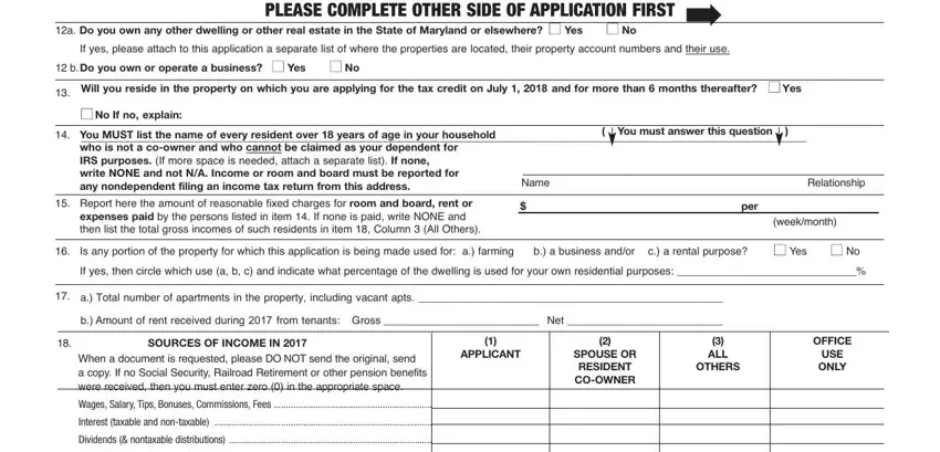 Part no. 3 for completing maryland form htc 60