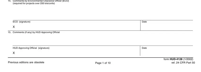 Guidelines on how to fill in hud4128 ohf step 3
