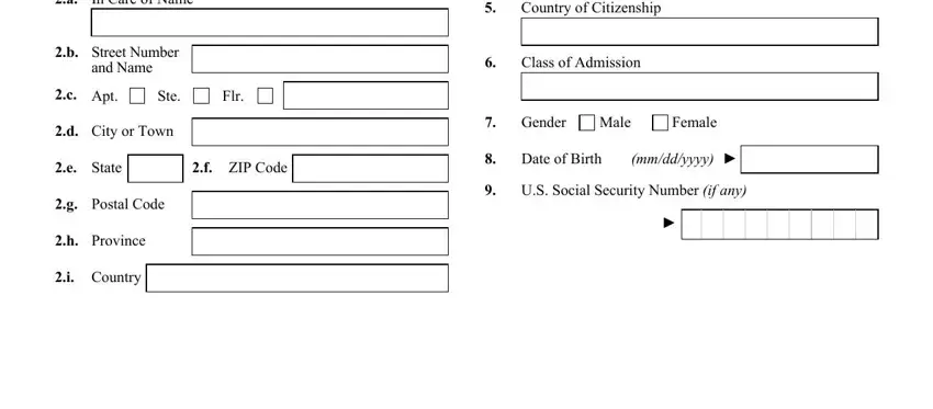 Part number 2 in filling out application travel document