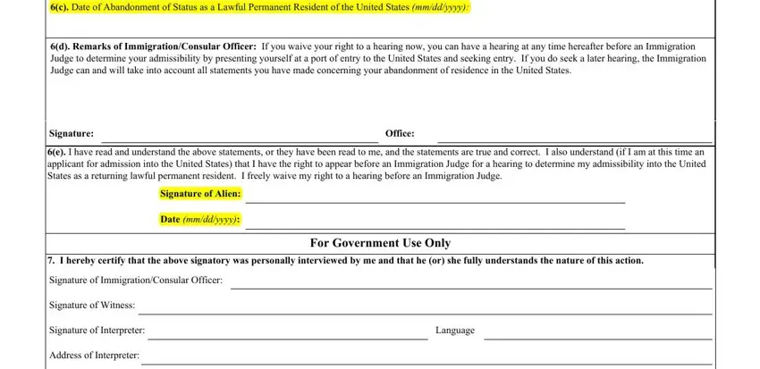 Find out how to fill in i 407 form pdf stage 2