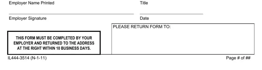 Stage # 3 in filling out misleading