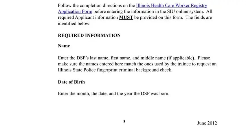 Filling in part 2 in Form Il462 1292