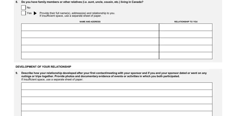 Filling out segment 3 of sponserd spouse partner quesionnarie imm 5490 2016