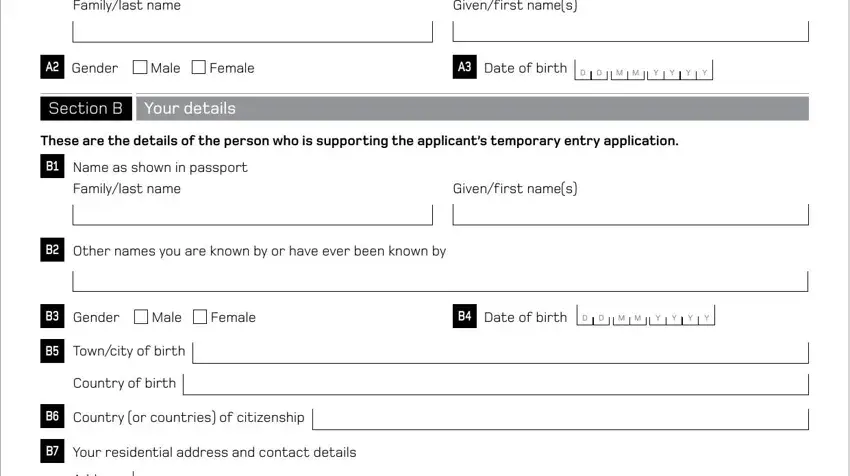 Writing part 2 of inz 1241 form