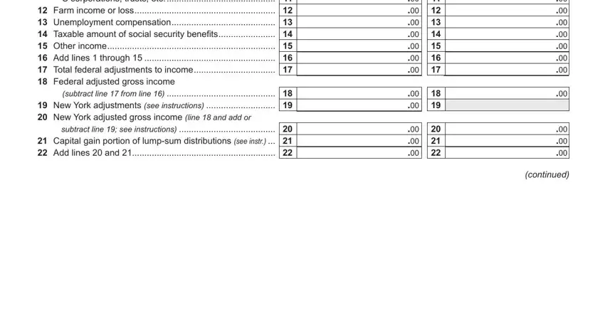 Completing segment 2 of Form It 112 C