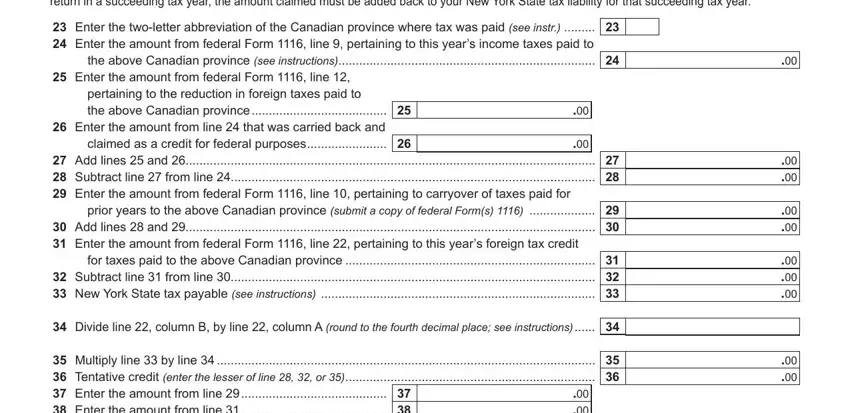 Part number 3 in filling out Form It 112 C