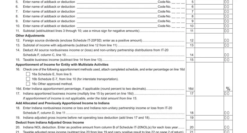 Stage no. 2 of submitting Form It 20