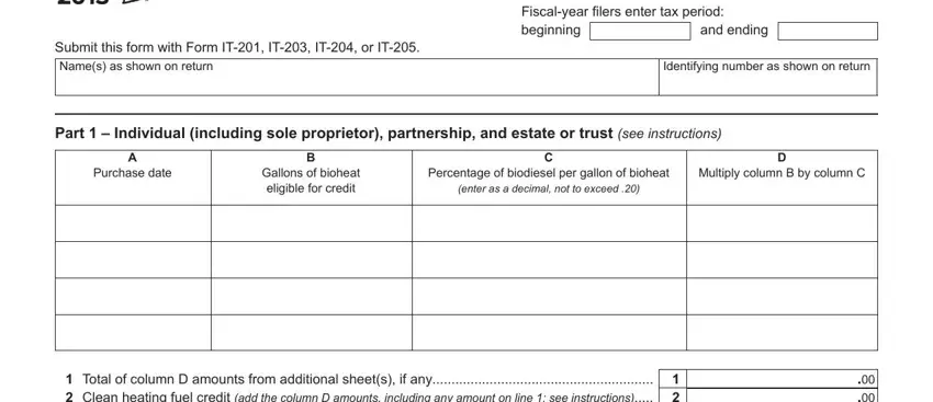 Stage # 1 for submitting beneficiarys