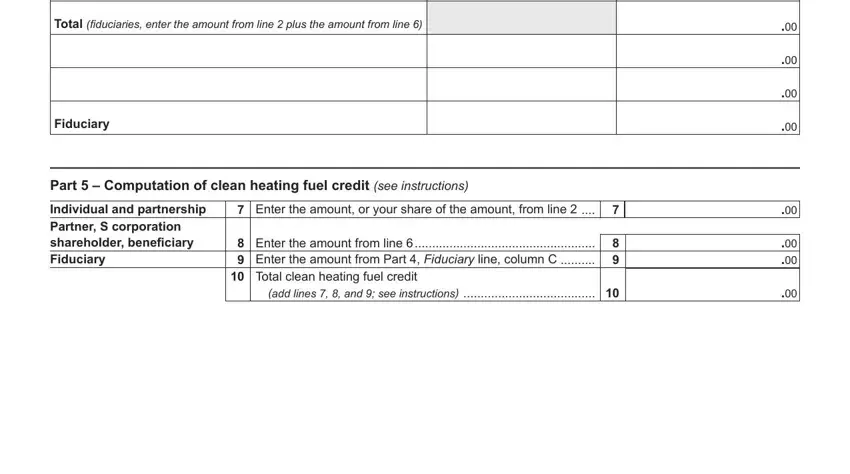 Stage number 3 of filling out beneficiarys