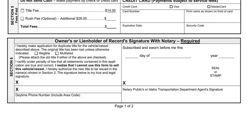 How one can prepare idaho dmv duplicate title application part 2