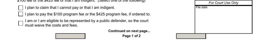 Stage number 2 in submitting accelerated rehabilitation form